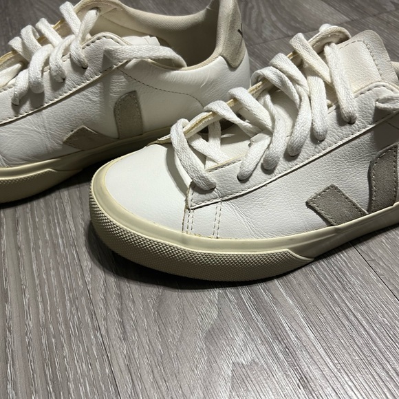 VEJA Esplar Leather Sneakers White Beige Suede Women’s US 6.5 EU 37 - Picture 3 of 5